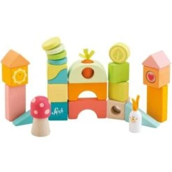 Jouet Cubes & Forme En Bois25 Pièces Sevi 1831 'Jardin Du Lapin' - Jouets En Bois