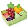 Jouet Dinette En Bois Marchande Panier Fruits Tender Leaf Toys® - Jouet Imitation