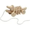 Jouet En Bois Alligator à Tirer En Bois Naturel Plantoys® - Jouet Enfants