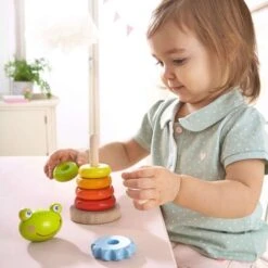 Jouet En Bois Anneaux à Enficher Grenouille HABA® - Jouets Haba -Jouets En Bois jouet en bois anneaux a enficher grenouille haba jouets haba 2