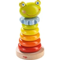 Jouet En Bois Anneaux à Enficher Grenouille HABA® - Jouets Haba