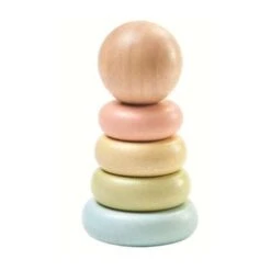 Jouet En Bois Anneaux à EnficherPastel Plantoys® - Jouet En Bois Bébé