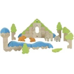 Jouet En Bois Blocs De Construction Savane Africaine 60 Pièces Jeujura | Ref: 8248 - Jouet Jeujura
