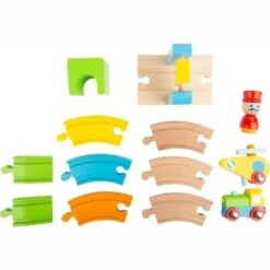 Circuit De Train En Bois Hélicoptère Junior Small Foot By Legler® - Train En Bois -Jouets En Bois jouet en bois circuit de train en bois helicoptere junior small foot by legler train en bois 3