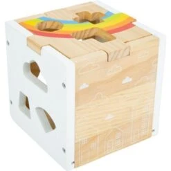 Jouet En Bois Cube Boite à Formes Arc-en-ciel Small Foot By Legler® - Cubes En Bois -Jouets En Bois jouet en bois cube boite a formes arc en ciel small foot by legler cubes en bois 3