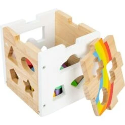 Jouet En Bois Cube Boite à Formes Arc-en-ciel Small Foot By Legler® - Cubes En Bois -Jouets En Bois jouet en bois cube boite a formes arc en ciel small foot by legler cubes en bois 6