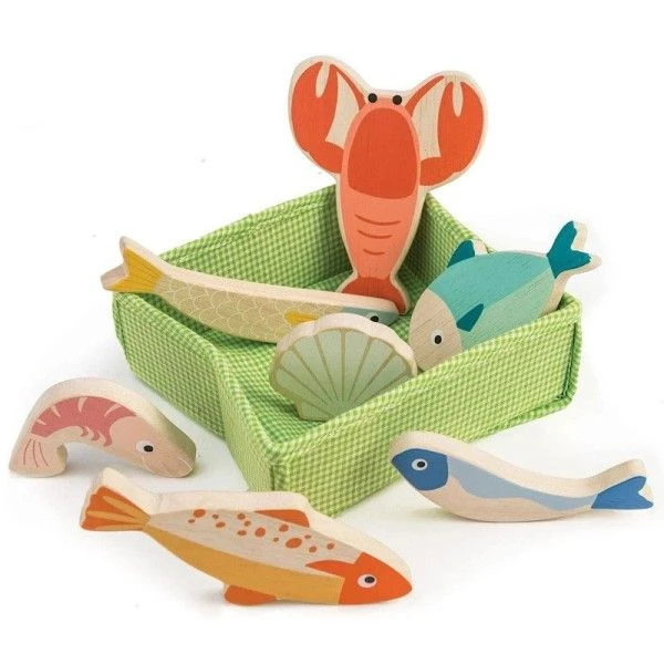 Jouet En Bois Dinette Marchande Panier Poissonnier Tender Leaf Toys® - Jouets Marchande Poisson 3 Jouet En Bois Dinette Marchande Panier Poissonnier Tender Leaf Toys® - Jouets Marchande Poisson