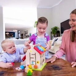 Jouet En Bois Ferme D'Activités Boîte à Formes Trieur De Formes EverEarth® - Jouets D'éveil -Jouets En Bois jouet en bois ferme d activites boite a formes trieur de formes everearth jouets d eveil 2