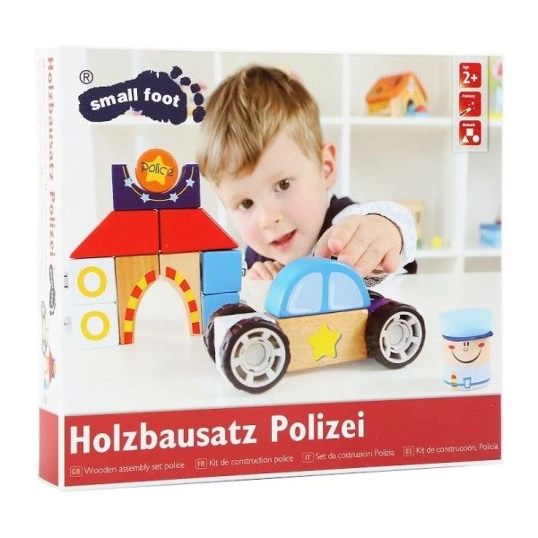 Jouet En Bois Kit De Construction Police 19 Pièces Small Foot By Legler® - Jouets 2 Ans 5 Jouet En Bois Kit De Construction Police 19 Pièces Small Foot By Legler® - Jouets 2 Ans – Image 3