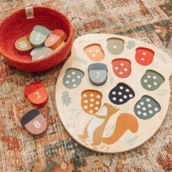 Tender Leaf Toys Jouet En Bois Puzzle ApprentissageChiffres 'Combien De Glands?' - Jouets En Bois -Jouets En Bois jouet en bois puzzle apprentissage chiffres combien de glands jouets en bois 2