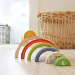 Jouet En Bois Puzzle Tunnel Arc -en-ciel Tender Leaf Toys® - Jouets En Bois -Jouets En Bois jouet en bois puzzle tunnel arc en ciel tender leaf toys 3