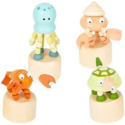 Jouet En Bois Set De 4 Poussoirs De La Mer Small Foot By Legler® - Jouets En Bois