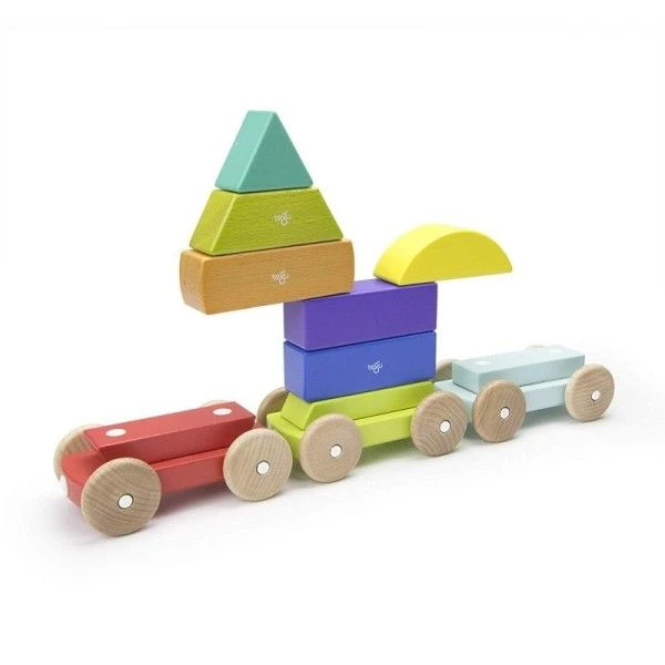 Jouet En Bois Train De Formes Magnétique Tegu® Arc-en-ciel - Jouets En Bois 4 Jouet En Bois Train De Formes Magnétique Tegu® Arc-en-ciel - Jouets En Bois – Image 2