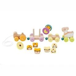 Jouet En Bois Train Des Animaux à Tirer Sevi 1831® - Jouets écologiques -Jouets En Bois jouet en bois train des animaux a tirer sevi 1831 jouets ecologiques 2