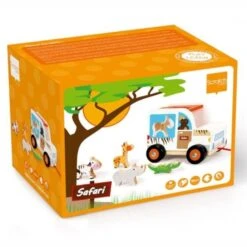 Jouet En Bois Voiture Boite à Formes Safari Scratch® - Jouets 2 Ans -Jouets En Bois jouet en bois voiture a forme ferme scratch musique enfants 3