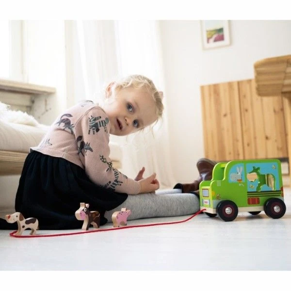 Jouet En Bois Voiture Boite à Formes Animaux De La Ferme Scratch® - Jouets 2 Ans 5 Jouet En Bois Voiture Boite à Formes Animaux De La Ferme Scratch® - Jouets 2 Ans – Image 3