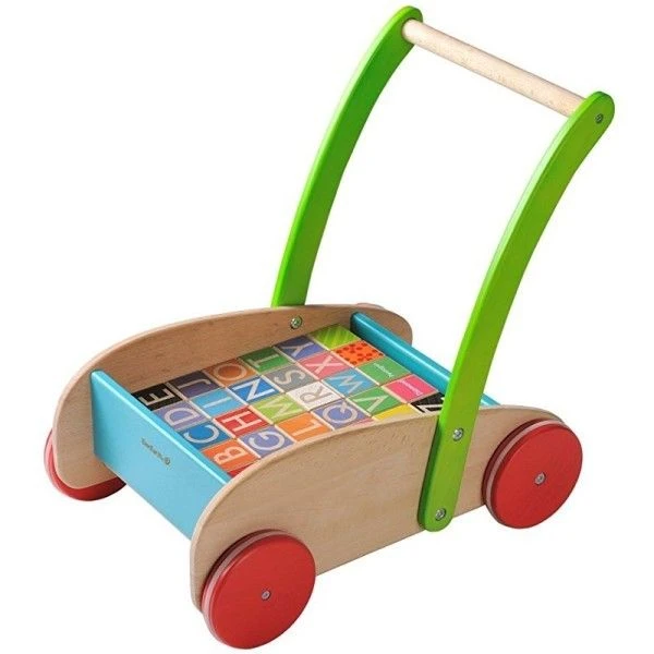 Jouet EverEarth® Chariot De Marche Avec Cubes Abécédaire (EN) - Jouets Bois 4 Jouet EverEarth® Chariot De Marche Avec Cubes Abécédaire (EN) - Jouets Bois – Image 2