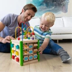 Jouet Mon Premier Cube D'activités EverEarth® - Jouets Bois -Jouets En Bois jouet mon premier cube d activites everearth jouets bois 6