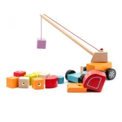 Jouets Camion Grue Aimanté En Bois Cubika® - Jouets Chantier -Jouets En Bois jouets camion grue aimante en bois cubika jouets chantier 3
