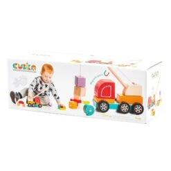Jouets Camion Grue Aimanté En Bois Cubika® - Jouets Chantier -Jouets En Bois jouets camion grue aimante en bois cubika jouets chantier 6