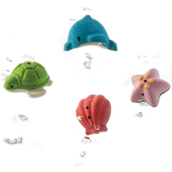 Jouets De Bain En Bois 'Animaux Marins' PlanWood' - Jouets Plantoys 4 Jouets De Bain En Bois 'Animaux Marins' PlanWood' - Jouets Plantoys – Image 2