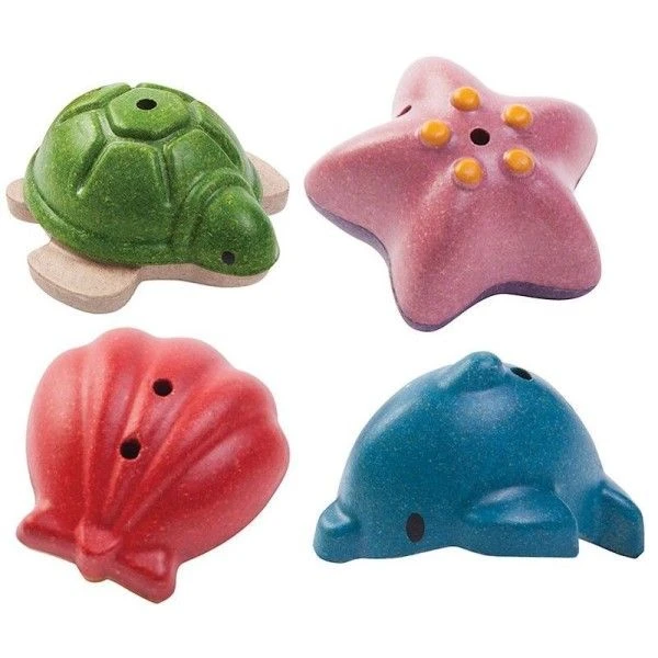 Jouets De Bain En Bois 'Animaux Marins' PlanWood' - Jouets Plantoys 3 Jouets De Bain En Bois 'Animaux Marins' PlanWood' - Jouets Plantoys