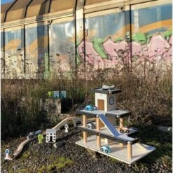 Jouets En Bois Garage Petites Voitures Tour Hélicoptère Jabadabado® - Jeux Petites Voitures -Jouets En Bois jouets en bois garage voitures jabadabado jeux bois enfants 6