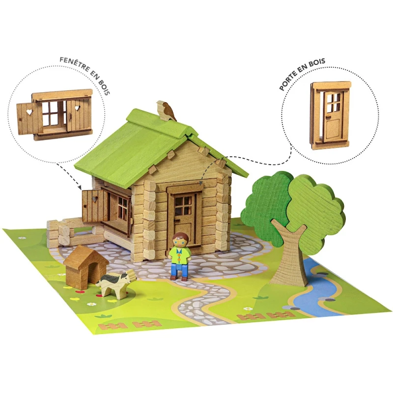 Jeu De Construction Maisonnette En Bois 85 Pièces Jeujura® | Ref: 8095 - Jouets En Bois 4 Jeu De Construction Maisonnette En Bois 85 Pièces Jeujura® | Ref: 8095 - Jouets En Bois – Image 2