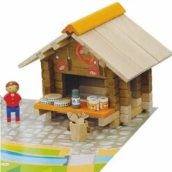 Jouets De Construction Chalet La Place Du Marché 80 Pièces Jeujura® | Ref: 8218 - Jouets De Construction -Jouets En Bois jouets en bois laplace du marche 80 pieces jeujura ref 8218 jouets de construction 2
