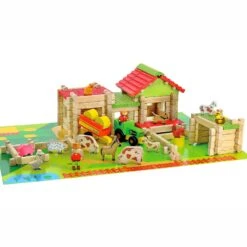 Jouets En Bois Ma Première Grande Ferme 130 Pièces Jeujura® | Ref: 8237 - Jouets De Construction