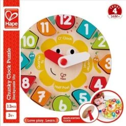Jouets En Bois Puzzle à Grosses Pièces Horloge Hape® - Jouets En Bois Hape® -Jouets En Bois jouets en bois puzzle a grosses pieces horloge hape jouets en bois hape 3