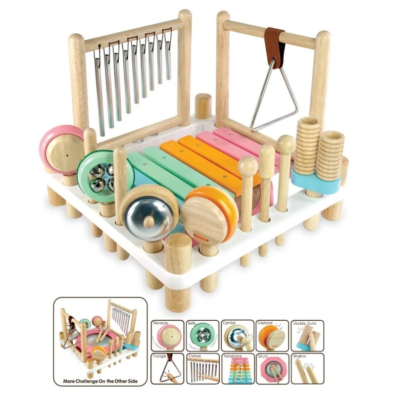 Jouets En Bois Table Musicale Carré Pastel I'm Toy® - Table Musicale Bébé 6 Jouets En Bois Table Musicale Carré Pastel I'm Toy® - Table Musicale Bébé – Image 4