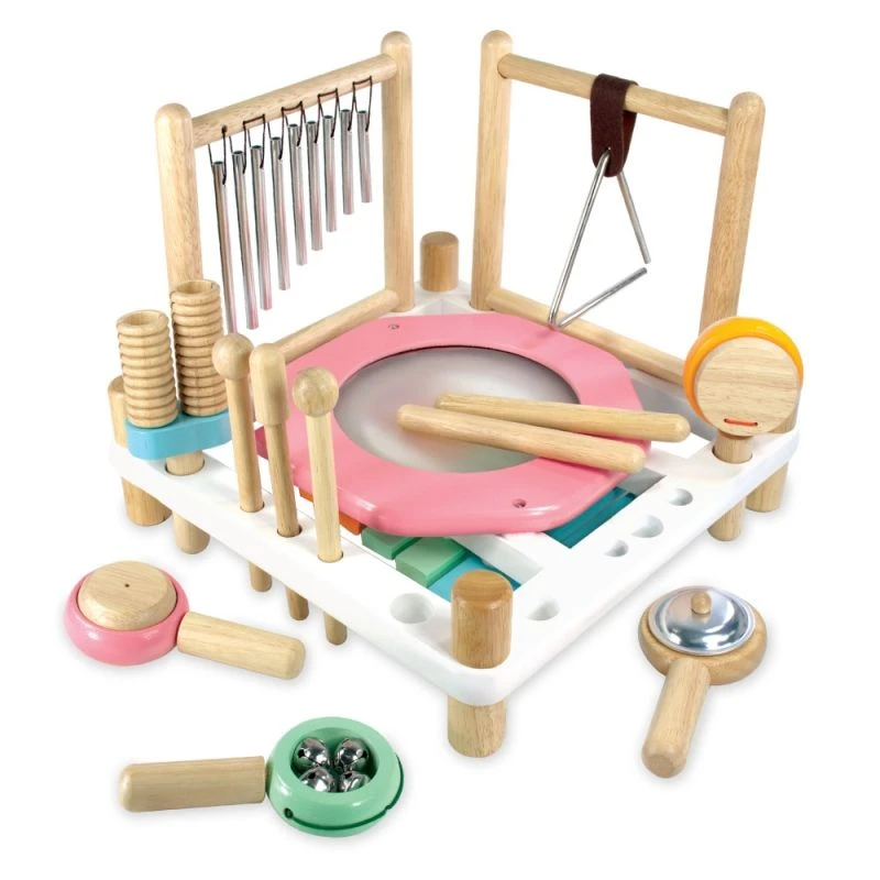Jouets En Bois Table Musicale Carré Pastel I'm Toy® - Table Musicale Bébé 3 Jouets En Bois Table Musicale Carré Pastel I'm Toy® - Table Musicale Bébé