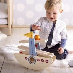 Jouets En Bois Toboggan à Billes 'Bateau à Bascule' HABA® - Jouet Circuit Billes -Jouets En Bois jouets en bois toboggan a billes bateau a bascule haba jouet circuit billes 2