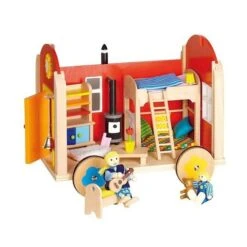 Maison De Poupée à Tirer Roulotte Tiny House Goki - Jouets En Bois -Jouets En Bois maison de poupee a tirer roulotte tiny house goki jouets en bois 2