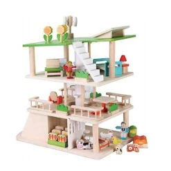 Maison De Poupée En Bois écologique & Durable EverEarth® - Jouets En Bois -Jouets En Bois maison de poupee en bois ecologique durable everearth jouets en bois 2