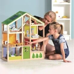 Maison De Poupées En Bois 'Toute Saison' Meublée Hape® - Jouets En Bois Hape® -Jouets En Bois maison de poupees toute saison jouets en bois hape 3