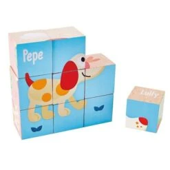 Puzzle De Cubes Puppy Et Ses Amis Hape - Jouets Hape -Jouets En Bois puzzle de cubes puppy et ses amis hape jouets hape 2
