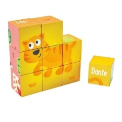 Puzzle De Cubes Puppy Et Ses Amis Hape - Jouets Hape -Jouets En Bois puzzle de cubes puppy et ses amis hape jouets hape 3