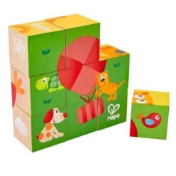 Puzzle De Cubes Puppy Et Ses Amis Hape - Jouets Hape -Jouets En Bois puzzle de cubes puppy et ses amis hape jouets hape 4