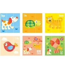 Puzzle De Cubes Puppy Et Ses Amis Hape - Jouets Hape -Jouets En Bois puzzle de cubes puppy et ses amis hape jouets hape 5