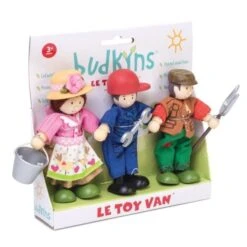 Set 3 Figurines Poupées Fermiers Budkins Le Toy Van® - Jouets En Bois - Jouets En Bois
