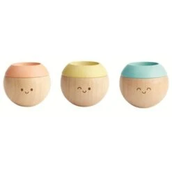 Set 3 Hochets Bois Têtes Sensorielles Pastelles Plantoys® - Jouet En Bois Bébé -Jouets En Bois set 3 hochets bois tetes sensorielles pastelles plantoys jouet en bois bebe 2