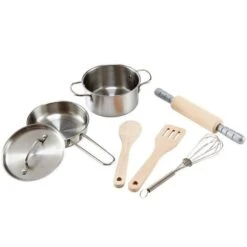 Set Du Chef Casseroles Métal & Bois Dinette Hape® - Dinette Métal