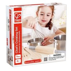 Set Du Chef Casseroles Métal & Bois Dinette Hape® - Dinette Métal -Jouets En Bois set du chef casseroles metal bois dinette hape dinette metal 6