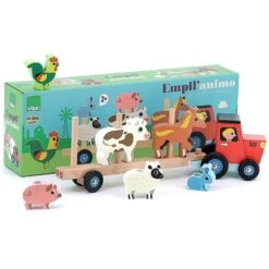 Tracteur Remorque Animaux De La Ferme Empil'animo Ingela P.Arrhenius Vilac® - Jouets En Bois -Jouets En Bois tracteur remorque animaux de la ferme empil animo ingela parrhenius vilac jouets en bois 4