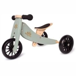 Tricycle évolutif Draisienne En Bois 2 En 1 Tiny Tot 10" Vert Kinderfeets® - Draisienne évolutive