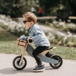 Tricycle évolutif Draisienne En Bois 2 En 1 Tiny Tot Plus 12" Bleu Ardoise Kinderfeets® - Tricycle Bois -Jouets En Bois tricycle evolutif draisienne en bois 2 en 1 tiny tot plus 12 bleu ardoise kinderfeets tricycle bois 2